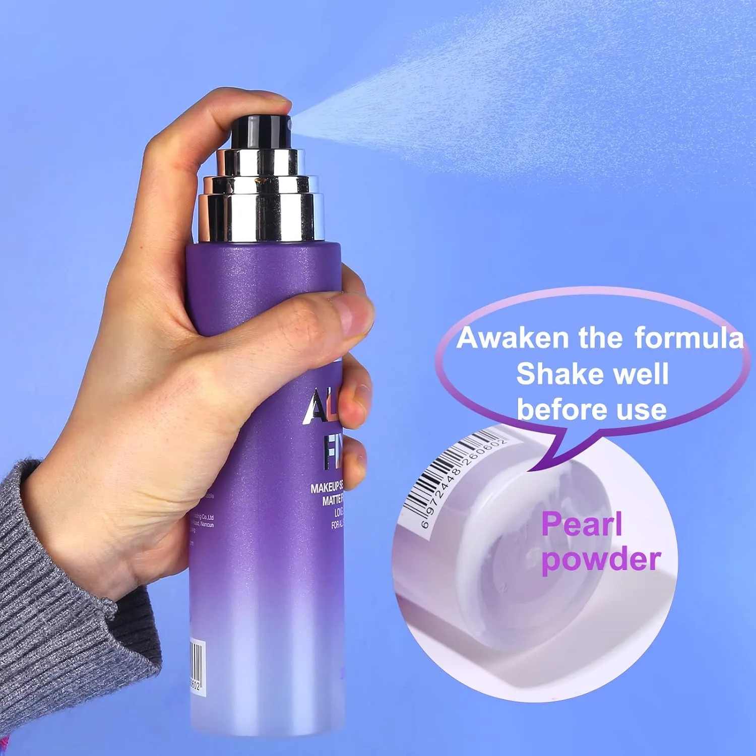 UCANBE Makeup Setting Spray   Face Primer   Make Up Sponge, Gel-Based Hydrating Primer, Lightweight, Long Lasting Matte Finishing Spray,Beauty Blender Set