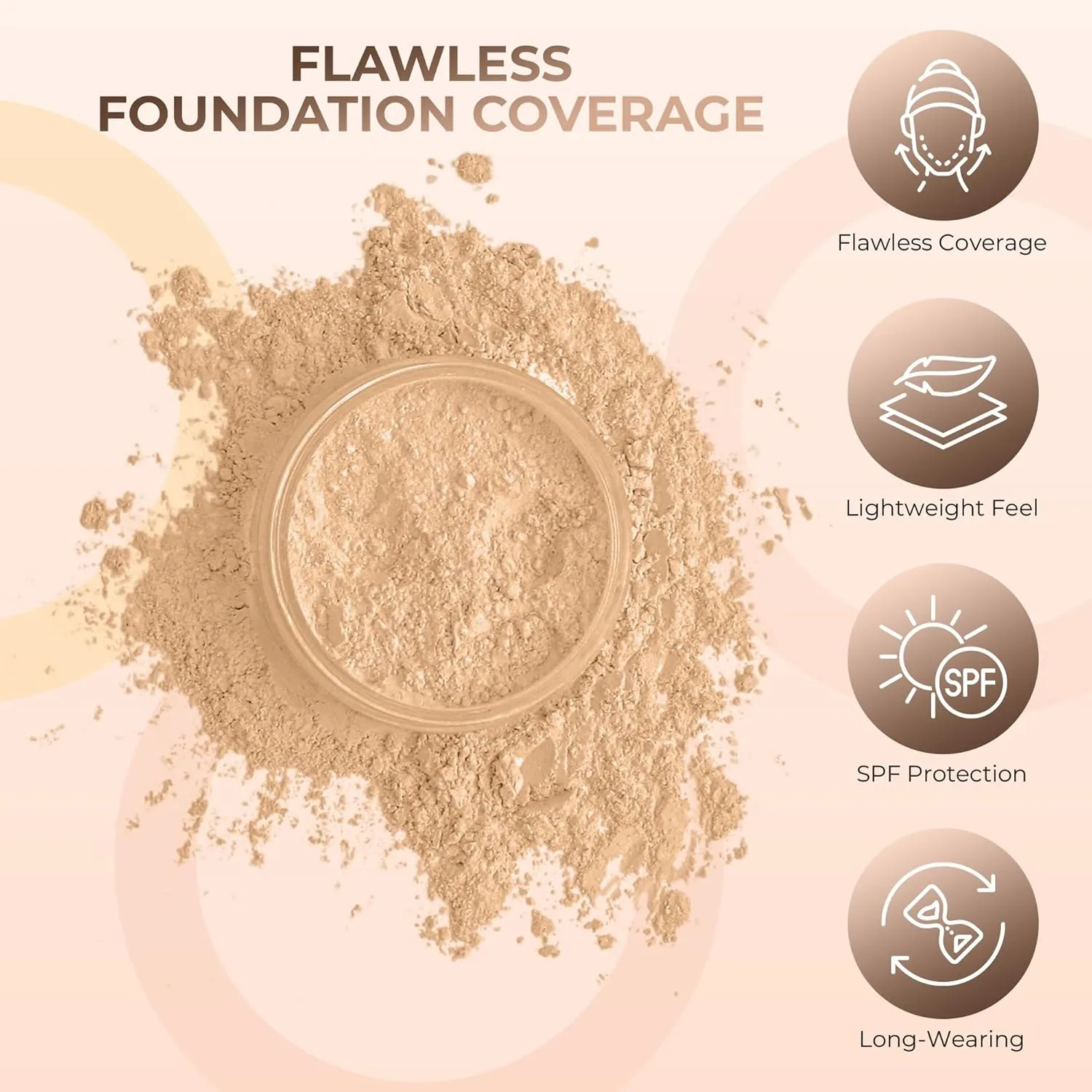 ULTIMATE KIT (WARM- Neutral Shade, Most Popular) Full Size Mineral Makeup Set Matte Foundation Kit Bare Face Sheer Powder Cover