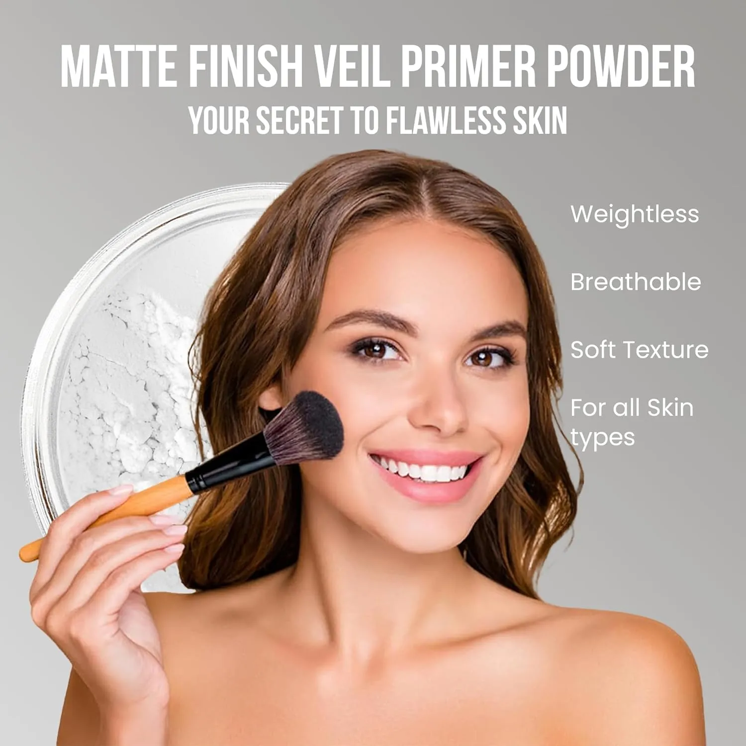 ULTIMATE KIT (WARM- Neutral Shade, Most Popular) Full Size Mineral Makeup Set Matte Foundation Kit Bare Face Sheer Powder Cover