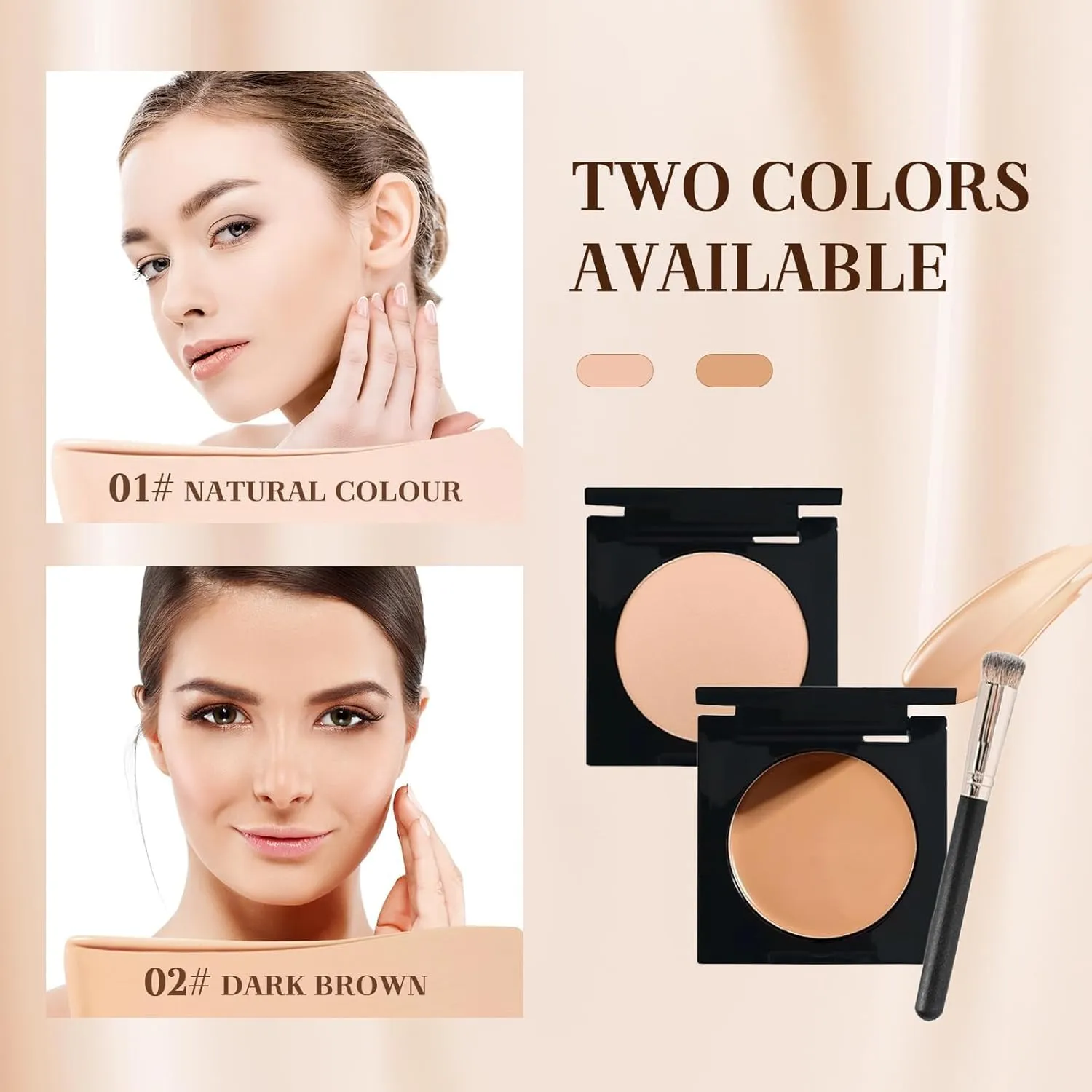 Under Eye Brightener, 2025 Upgrade Eye Brightener Conceal & Brighten Dark Circles Moisturizing and Waterproof, Moisturizing Foundation Eye Concealer for Dark Circles (lvory, m)