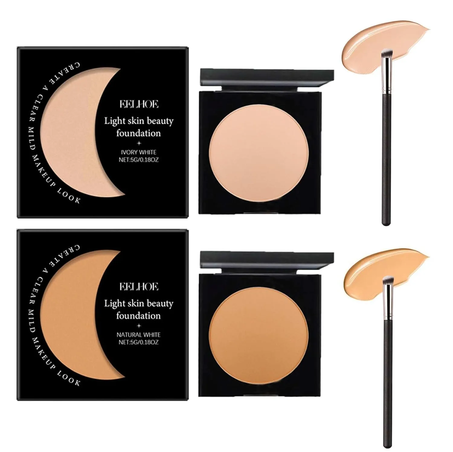Under Eye Concealer - Eelhoe Under Eye Concealer for Dark Circles, Undereye Corrector Hydrating, Conceal & Brighten Dark Circles (Natural Ivory White)