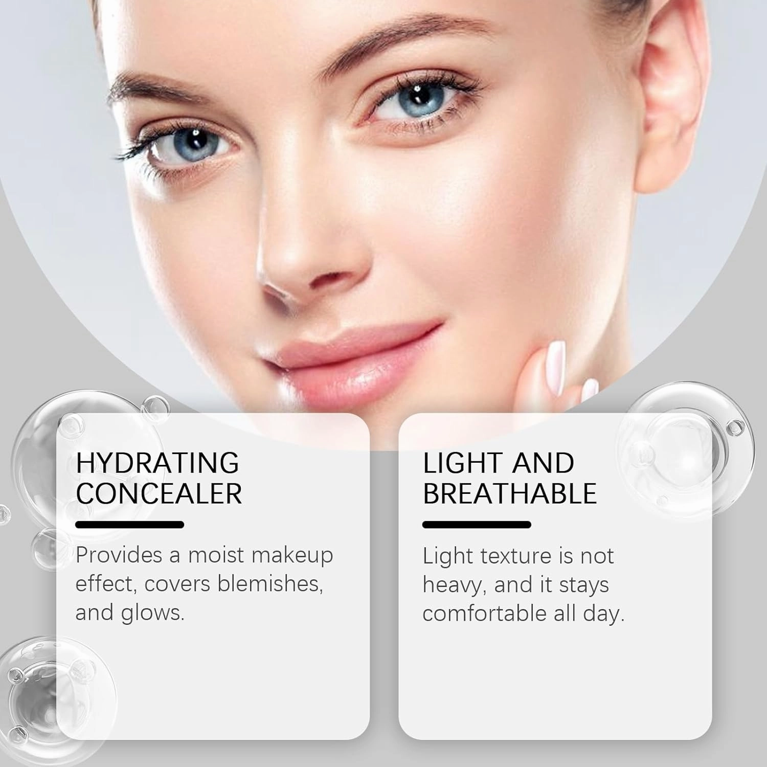 Under Eye Concealer, EELHOE Under Eye Concealer For Dark Circles, Neutraln Under Eye Brightener Instantly Waterproof And Sweatproof (Natural)