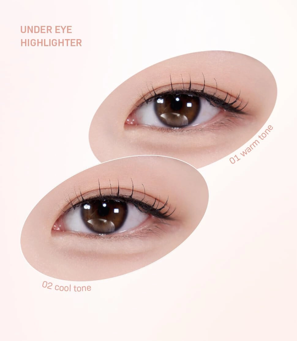 Under Eye Highlighter Pencil (02 Cool) | Korean Aegyo Sal Concealer with Flawless Coverage