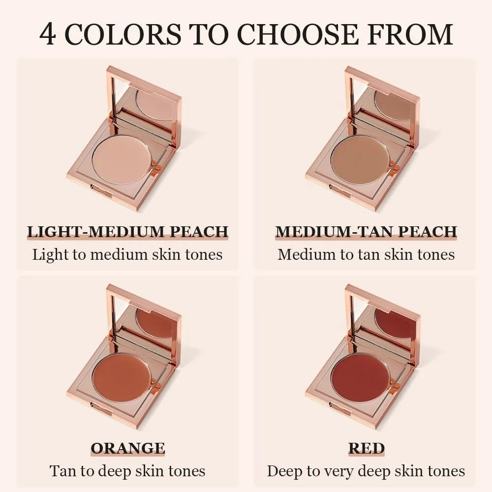 Undereye Dark Circle Corrector, Portable Brush Concealer, Easily Conceals Dark Circles, Designed for Women, Moisturizing, Brightening Effect (Light-Medium Peach, #01)