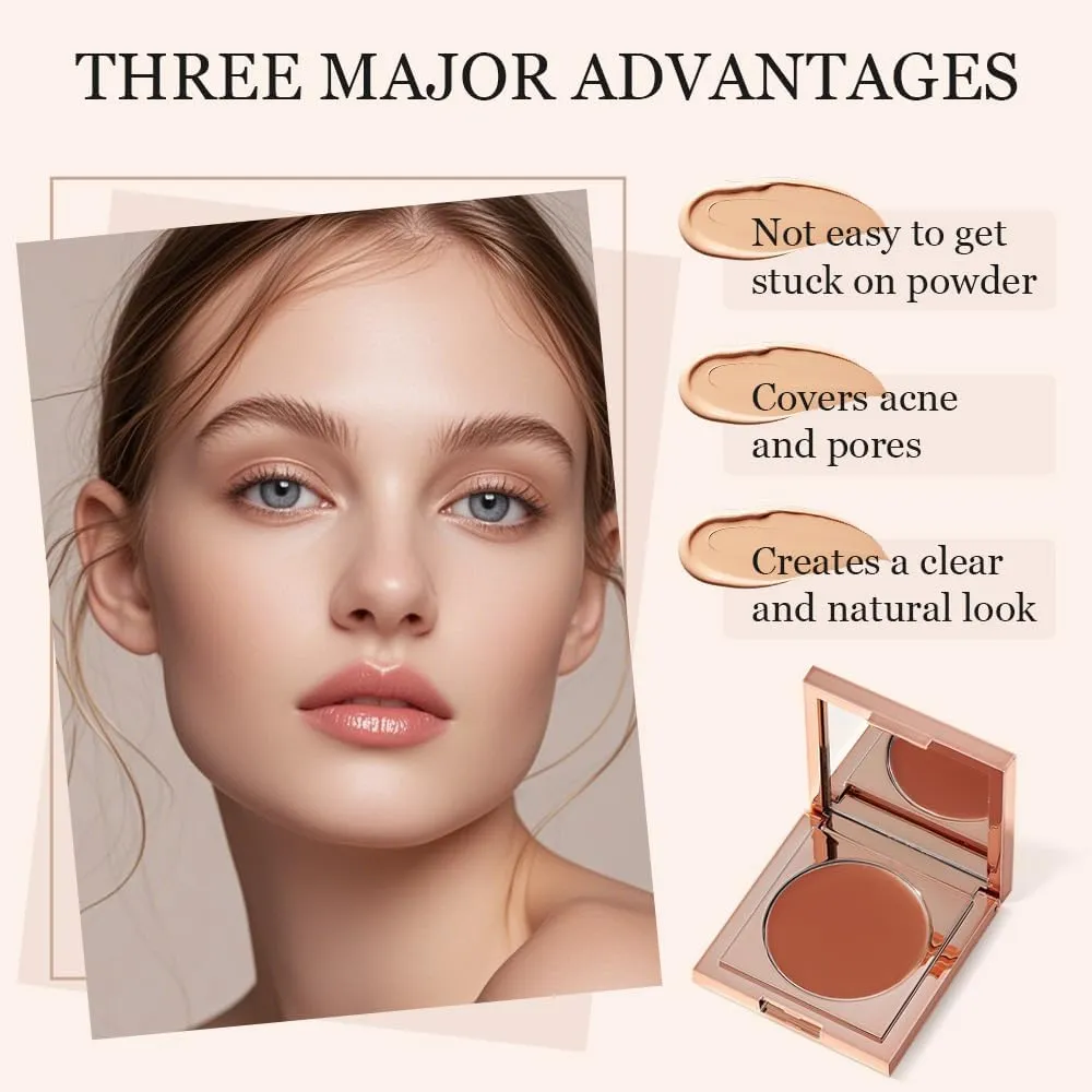Undereye Dark Circle Corrector, Portable Brush Concealer, Easily Conceals Dark Circles, Designed for Women, Moisturizing, Brightening Effect (Light-Medium Peach, #01)