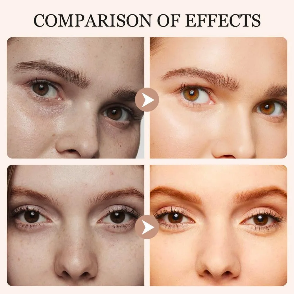 Undereye Dark Circle Corrector, Portable Brush Concealer, Easily Conceals Dark Circles, Designed for Women, Moisturizing, Brightening Effect (Light-Medium Peach, #01)