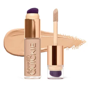 Urban Decay Quickie 24HR Full Coverage Waterproof Concealer, Natural Matte Finish, Hydrating Vitamin E, Dual-ended Buffing Brush & Multi-use Applicator, Noncomedogenic, Vegan, Cruelty-free - 0.5 fl oz