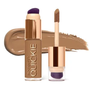 Urban Decay Quickie 24HR Full Coverage Waterproof Concealer, Natural Matte Finish, Hydrating Vitamin E, Dual-ended Buffing Brush & Multi-use Applicator, Noncomedogenic, Vegan, Cruelty-free - 0.5 fl oz