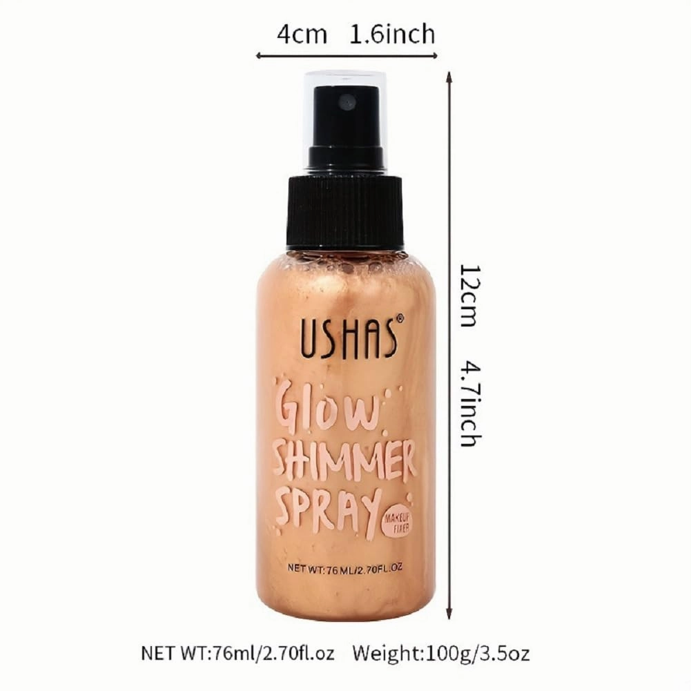 USHAS Liquid Highlighter, Liquid Concealer, Permanent Water and Oil Resistant, Glitter (4, 76ml)