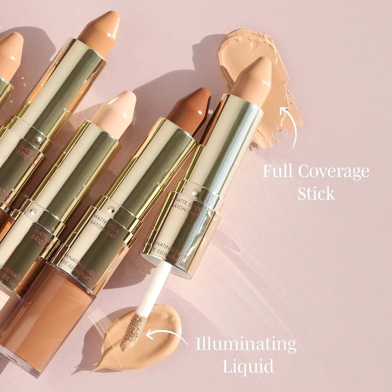 Wander Beauty Dualist Matte and Illuminating Concealer Makeup - Ebony - Dual-Ended Matte & Liquid Concealer Stick - Full Coverage Formula to Brighten, Firm & Hydrates Under Eyes - 0.28 fl oz