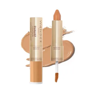 Wander Beauty Dualist Matte and Illuminating Concealer Makeup - Tan - Dual-Ended Matte Concealer Stick   Liquid Concealer - Full Coverage Concealer Brightens, Firms, & Hydrates Under Eyes - 0.28 fl oz