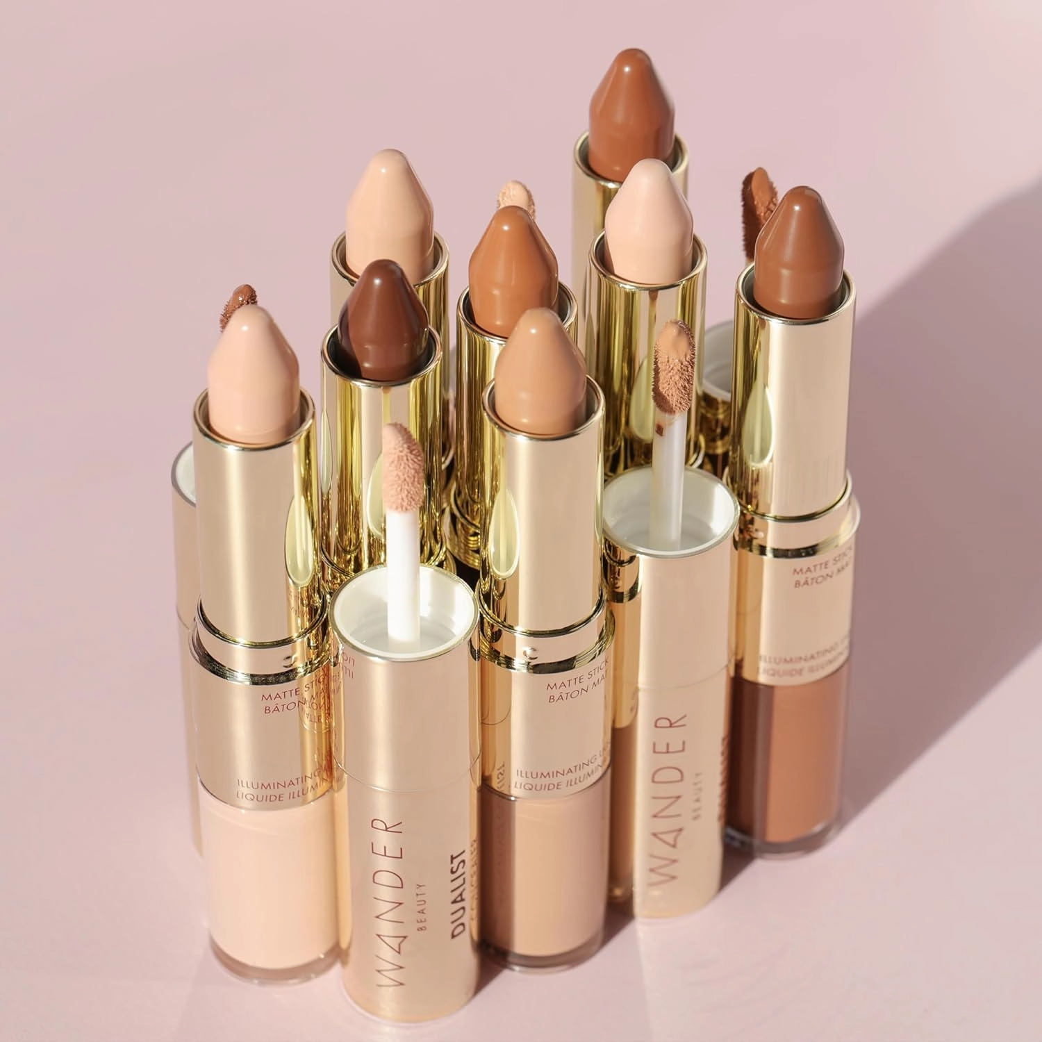 Wander Beauty Dualist Matte and Illuminating Concealer Makeup - Rich - Dual-Ended Matte & Liquid Concealer Stick - Full Coverage Formula to Brighten, Firm & Hydrates Under Eyes - 0.28 fl oz
