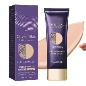 Waterproof & Transfer-Resistant Body Makeup Coverage Perfector Set - 24H Long-Lasting Cream Concealer, 2.5 Oz (Natural Radiance)