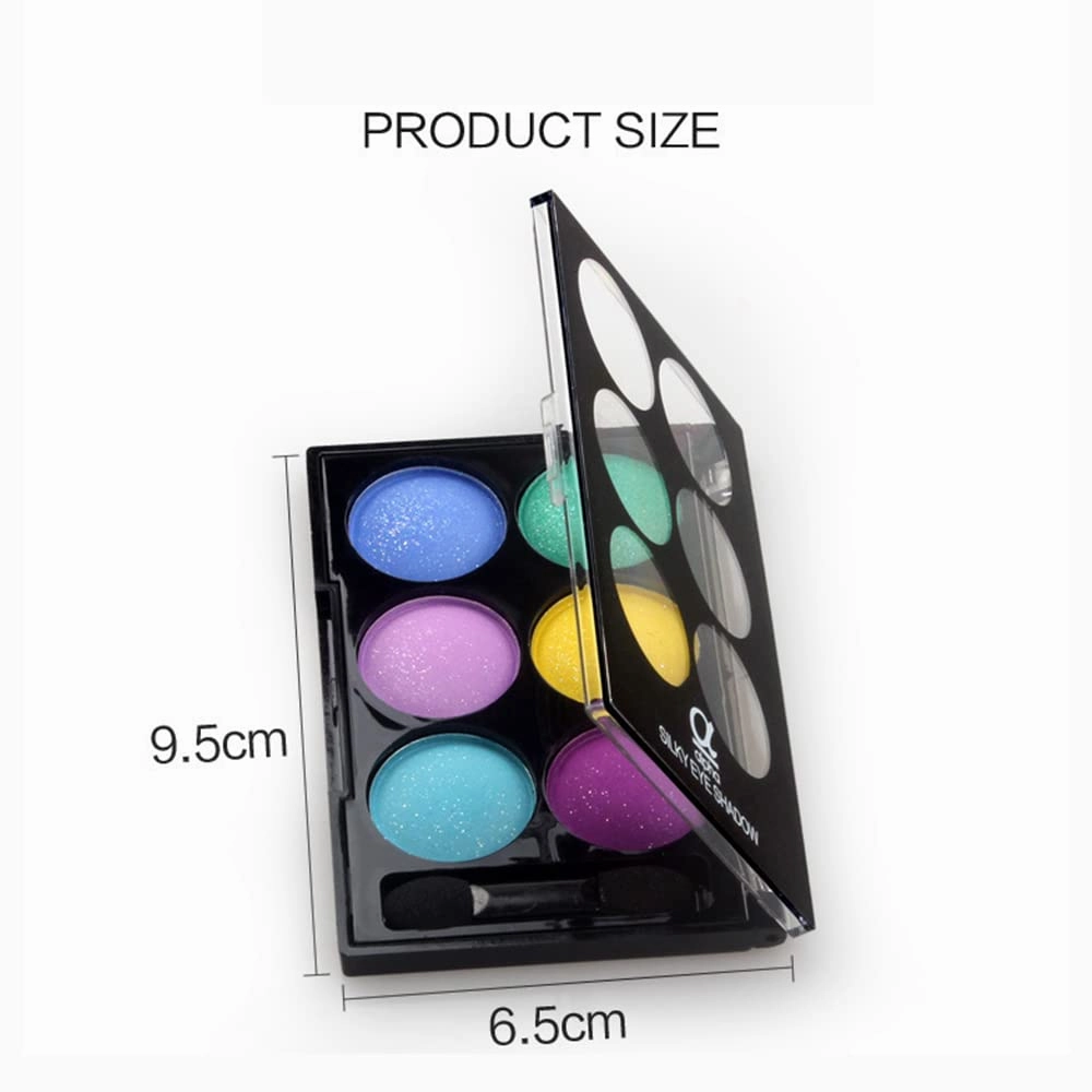 Xaena Eyeshadow,6 Colors Eyeshadow Palette Matte Shimmer Glitter Ultra Pigmented Long Lasting Makeup Eye Shadow Powder Waterproof Eye Shadow Palette Cosmetics Makeup Kit Christmas Party Essentials (1#)