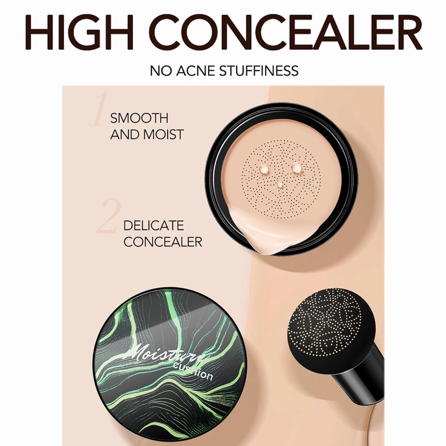 XIRUJNFD Cedar And Ash Cc Cream, Honey and Pine Makeup, Cedar And Ash Makeup, Air Cushion Cc Cream Photo-Ready Foundation Look In Seconds (Ivory Nude Skin)