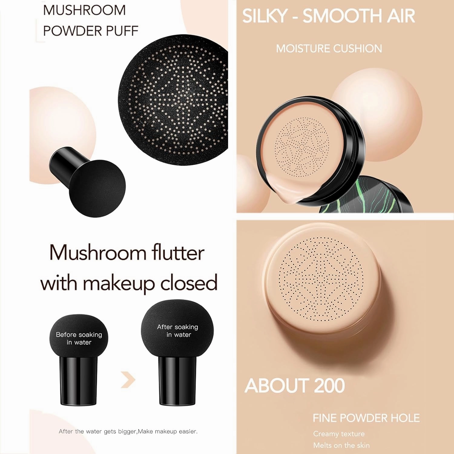 XIRUJNFD Cedar And Ash Cc Cream, Honey and Pine Makeup, Cedar And Ash Makeup, Air Cushion Cc Cream Photo-Ready Foundation Look In Seconds (Ivory Nude Skin)