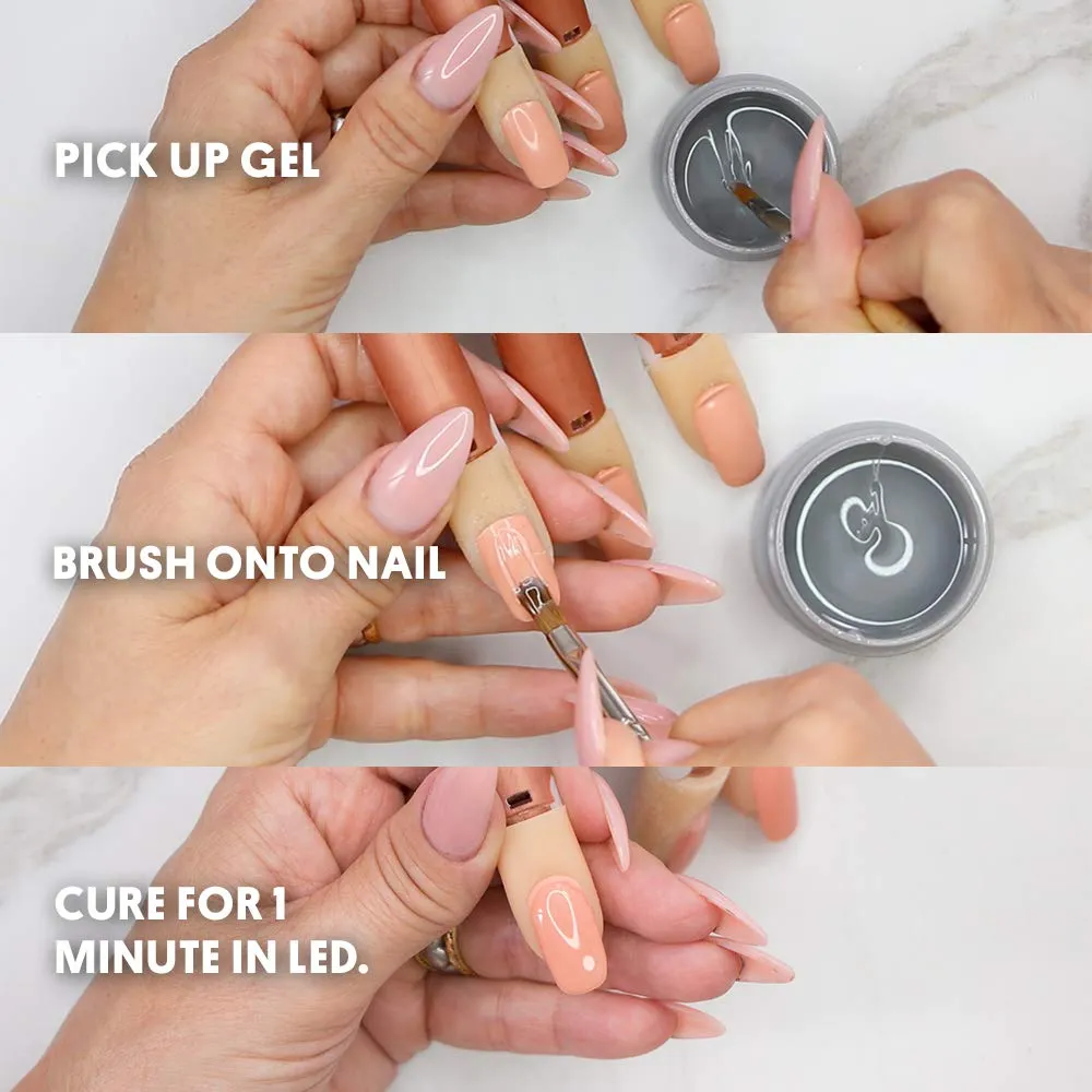 Young Nails Synergy Gel System, Foundation Gel - Builder Gel Base Coat, Superior Adhesion & Strength, Hard Gel Base Coat - Base Gel, Clear, 15g