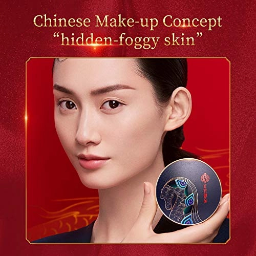 zeesea [Palace Identity Air Cushion BB Cream Moisturizing Foundation Waterproof Concealer Long Lasting Brighten Makeup Natural Cover (C01#Pottery White)