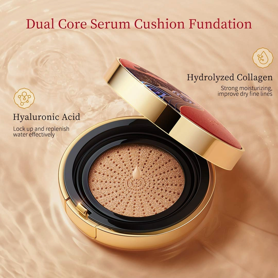 zeesea [Palace Identity Air Cushion BB Cream Moisturizing Foundation Waterproof Concealer Long Lasting Brighten Makeup Natural Cover (W02#Brighten)